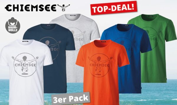 👕 3er - Herren Pack MyTopDeals Chiemsee T-Shirts