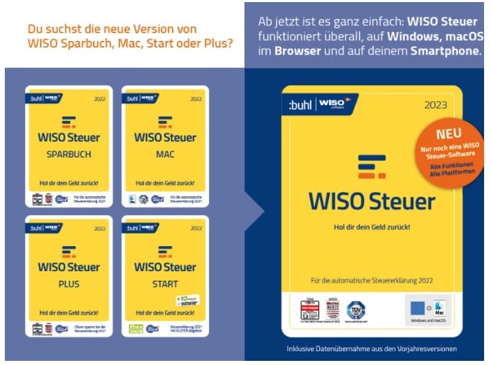 Digitale Version WISO Steuer 2024 🏦 (Steuerjahr 2023, für PC, Mac