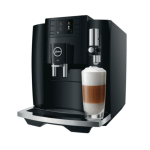 JURA E8 (EB) Kaffeevollautomat Piano Black mit Milchgetränk