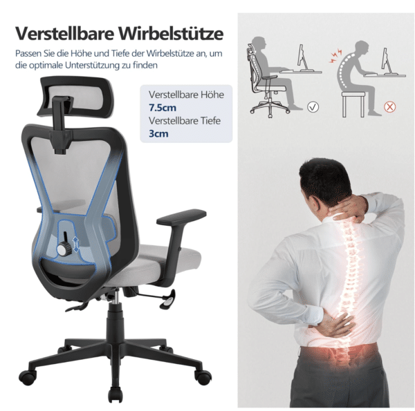 Yaheetech Bürostuhl Ergonomisch 1