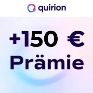 [TOP] 150€ Prämie für 6 Monate Sparplan ab 50€ bei quirion 🔥