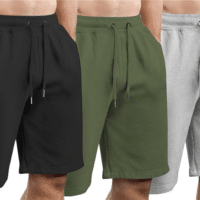 urban ace Herren Sport- und Freizeit-Bermuda in schwarz, grau und oliv-grün