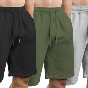 urban ace Herren Sport- und Freizeit-Bermuda in schwarz, grau und oliv-grün