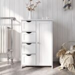 Landhausstil Sideboard in weiß von Vasagle 🧺 z.B. fürs Badezimmer, Schlafzimmer & Co
