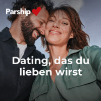 Parship Werbebild mit glücklichem Paar