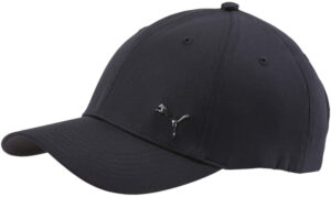 Puma Unisex Kappe in schlichtem schwarz mit Metall-Logo