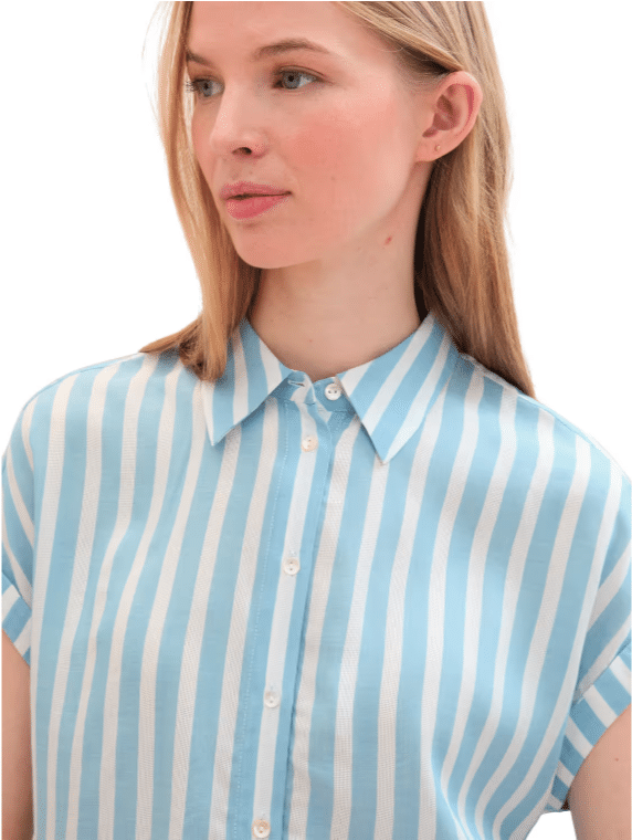 Tom_Tailor_Damen_Kurzarm_Bluse_STRIPED_-_Relaxed_Fit