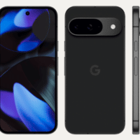 Google Pixel 9 in schwarz von allen Seiten im Detail