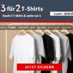 [Nur noch heute] 3-für-2 T-Shirts 👕 bei Jeans-Direct mit Mustang, Jack & Jones, Vero Moda und mehr