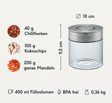 silberthal 400ml Vorratsglas