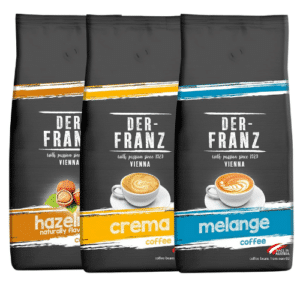 Der-Franz Kaffee Sorten, Melange, Crema & Hazelnut