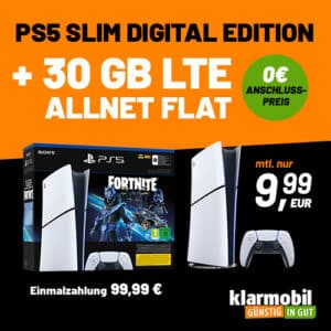 [Konsolen-Knaller is back!] 🤯 PlayStation 5 Slim Digital für 99,99€ 🎮 Vodafone mit 30GB LTE NUR 9,99€ mtl. (unter PVG!)