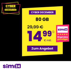 [TOP] sim24📲 im 1&1 Netz (ohne Laufzeit) | z.B. 10GB für 4,99€ mtl. | 50GB für 9,99€ mtl. & mehr