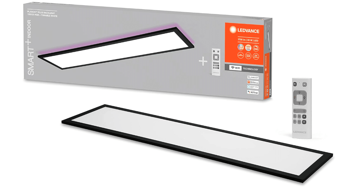 LEDVANCE LED Deckenleuchte schwarz mit Fernbedienung und Umkarton