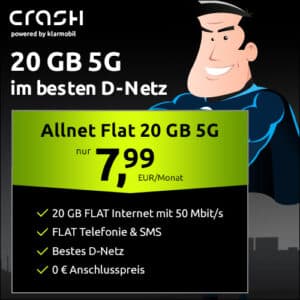 TOP🔥20GB 5G TELEKOM Allnet-Flat für 7,99€ mtl. | 0,00€ AG