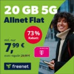 TELEKOM 🔥 20GB 5G/LTE Allnet-Flat für NUR 7,99€ mtl. | 0,00€ AG!