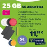 [Eff. 2,74€] Telekom Allnet mit 25GB 5G für 11,99€ mtl. + 150€ RNP-Bonus + 6 Smart Tags