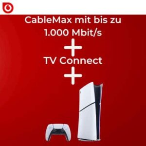 Inkl. PS5 / Playstation 5 Slim Digital 😍 Vodafone Giga Zuhause 1000 Cable Max inkl. TV für 44,99€ mtl. (Internet mit 1.000 MBit/s)