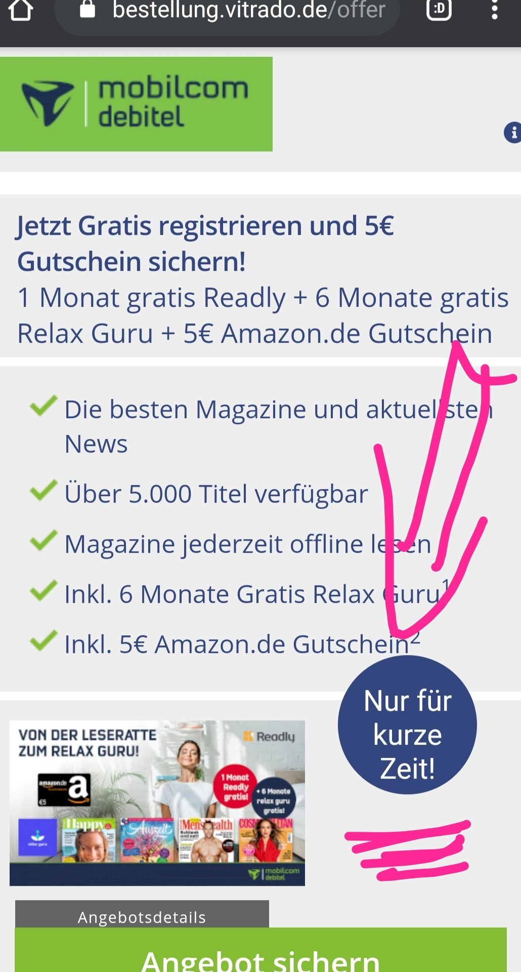 Wieder da!] 5€ Amazon.de-Gutschein* geschenkt Monate Readly 📚 - GRATIS MyTopDeals + 2