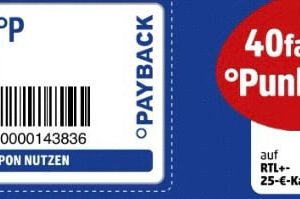 Penny: 40-fach Payback Punkte Geschenkkarte RTL+ auf - MyTopDeals 25€