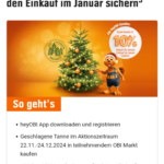 Weihnachtsbaum bei Obi kaufen & 10% Rabatt für den Einkauf im Januar