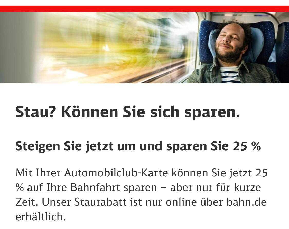 Deutsche Bahn 25 "Staurabatt" für