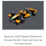 Baue ein LEGO® Speed Champions McLaren Formel-1 Auto und nimm es mit nach Hause! (3./4.7.)