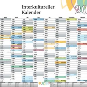 Gratis Interkultureller Kalender 2020 Vom Bamf Din A1 Und