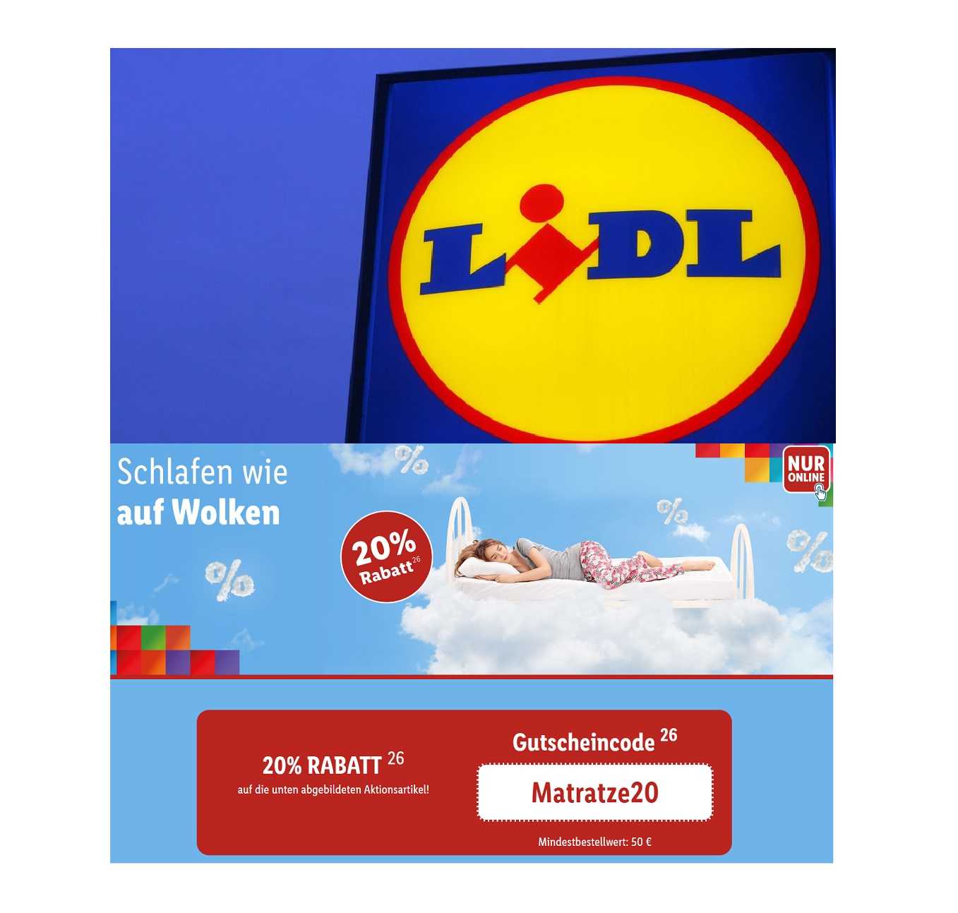 Lidl Rabatt Auf Matratzen MBW 50€ MyTopDeals